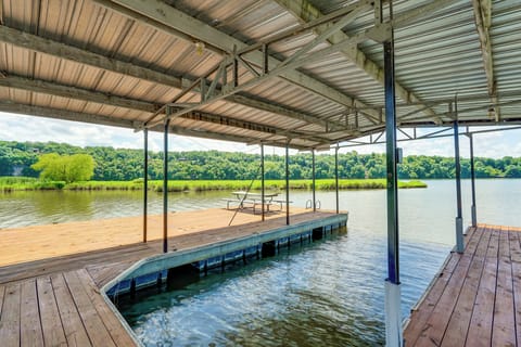 Private Dock & Boat Slip | Outdoor Dining Area | Furnished Balcony