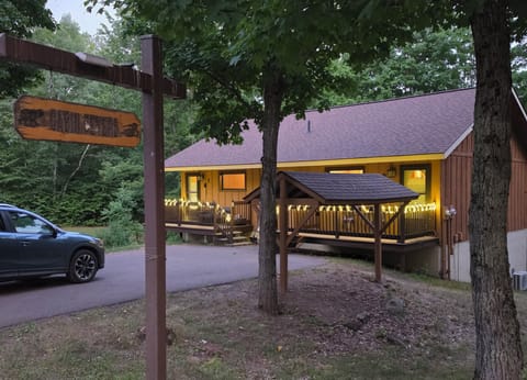 After  day of exploring Michigan's Upper Peninsula, unwind in the cozy cabin.