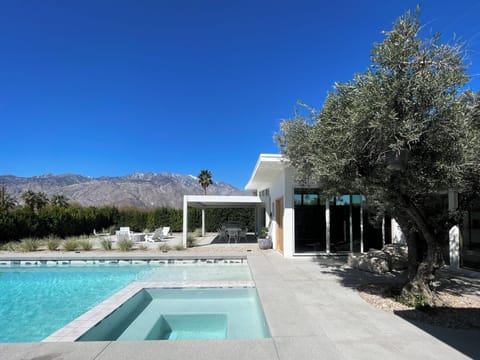 Exterior with views of the San Jacinto Mountains and Chino Canyon.