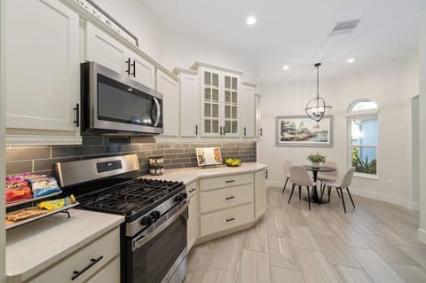Fully equipped kitchen with modern appliances