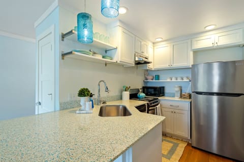 Full kitchen well equipped for your vacation needs.