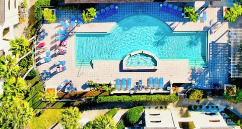 Salt water heated pool