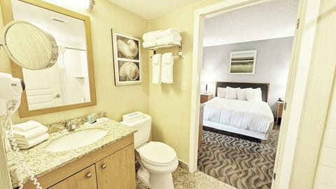 My newly renovated one bedroom and ensuite bathroom. 