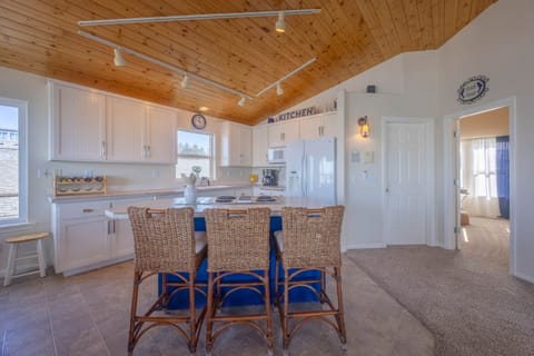 Kitchen with bar stools