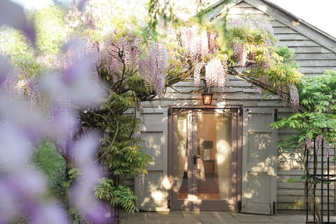 Wisteria covered entrance