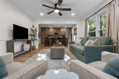 View from the sitting area located off of the kitchen.