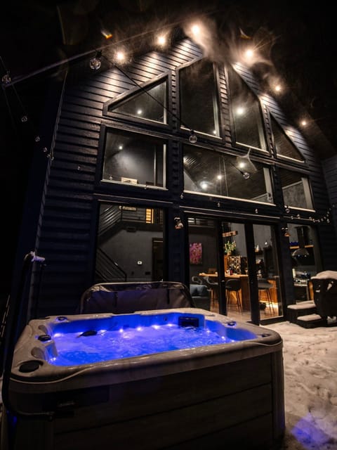 Snowflakes around the fire