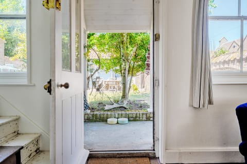 door to garden from sitting room
