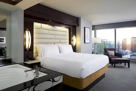 Indulge in a suite-style bedroom with a private soaking tub.