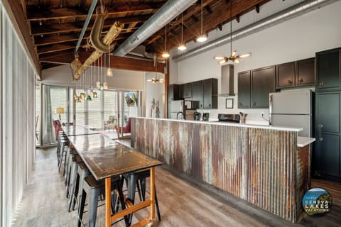 Lucky penny dining table off the kitchen. Upper level