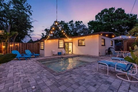 Enjoy sunsets by the pool.