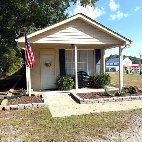 Easy path from parking to front entry, which is well lit at night.   Enjoy some quiet time just sitting on the front porch, relaxing. 