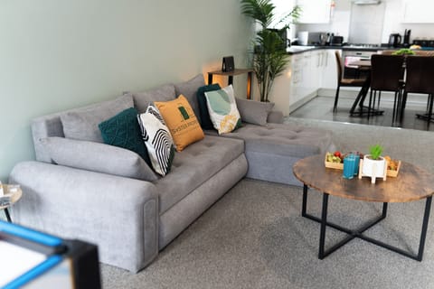 Spacious living area with comfortable seating