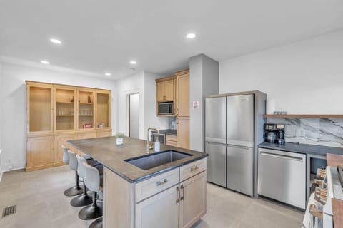 Fully equipped kitchen with everything needed to cook meals