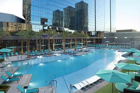 Soak up the sun with endless loungers and palms.