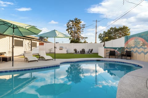 Refreshing backyard pool perfect for lounging and fun.