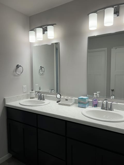 Master bathroom with double sink