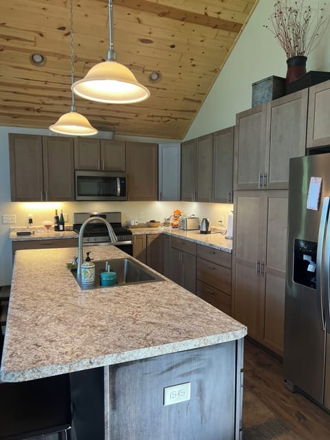 Fully stocked full kitchen on main floor