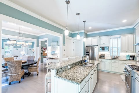 Open Concept Kitchen and Dining Areas