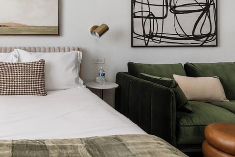 Enjoy a peaceful night’s sleep on a memory foam bed.