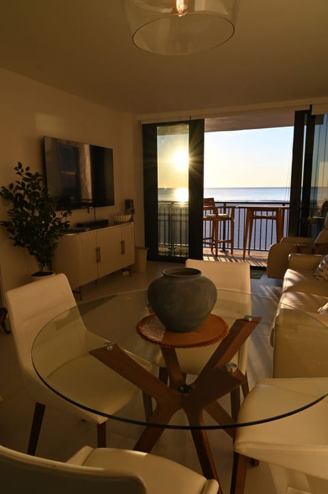 Sunset views from dining table 