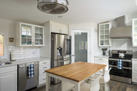 Kitchen offers so much natural, bright light!