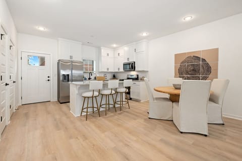 The kitchen is fully stocked with everything you'll need to make a meal or just a good cup of coffee.