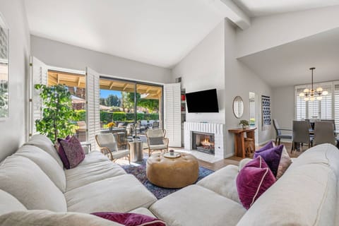 Cozy up in The Large Living Room With TV