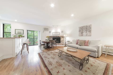 Newly renovated 2 bed/ 2 bath with terrace, fireplace and full sized washer dryer.