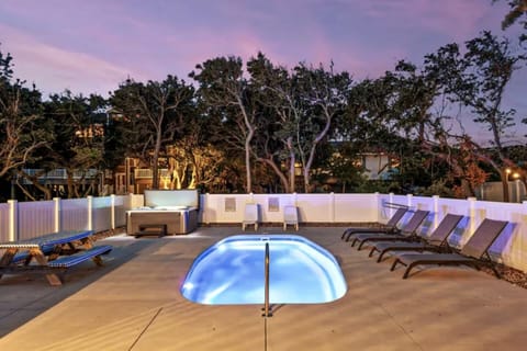 Heated Pool and Hot tub area