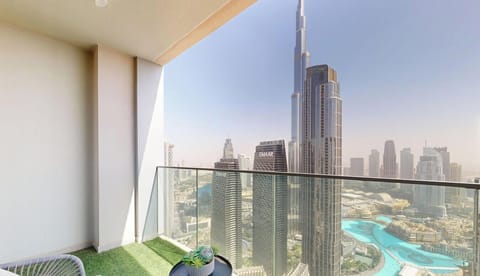 Balcony with Burj Khalifa Views
