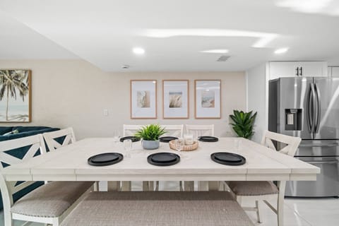 large dining table for evening meals