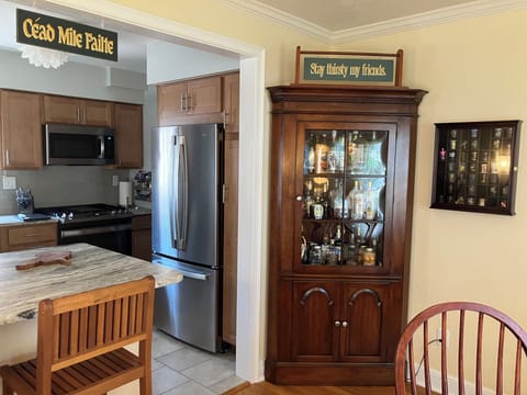 From within the dining room looking across to the kitchen.