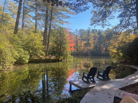 Private dock by a secluded cove. Only 7 house total on this private lake!