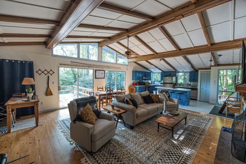 Open living room and kitchen