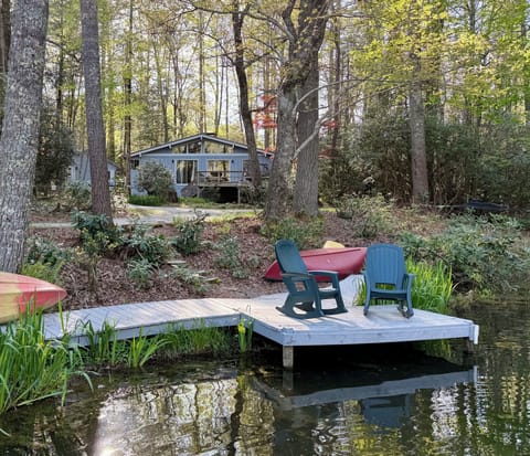 Dock with house in the background