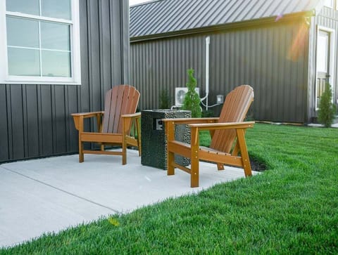 The back patio is the perfect place to spend quality time in conversation over a steaming cup of coffee!