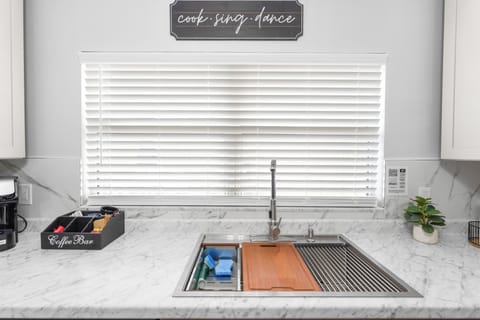 Large Kitchen Sink overlooking the front Yard.