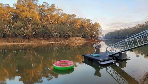 Taking in the river views