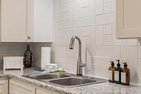 Sink, Paper Towels, Dish Soap