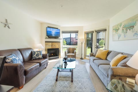 Unit A. Streaming TV.  Gas fireplace. Double Glass doors.  Queen sofa pull-out.