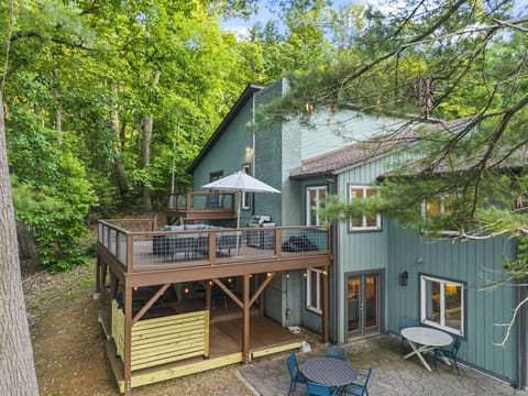 Aerial view of your secluded Blue Ridge chalet