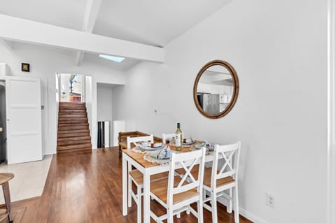 Dining table adjacent to the living room and the Kitchen