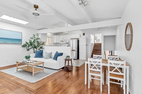 Dining table adjacent to the living room and the Kitchen