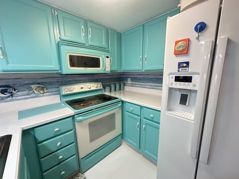 Indoors, Kitchen, Appliance, Refrigerator, Microwave