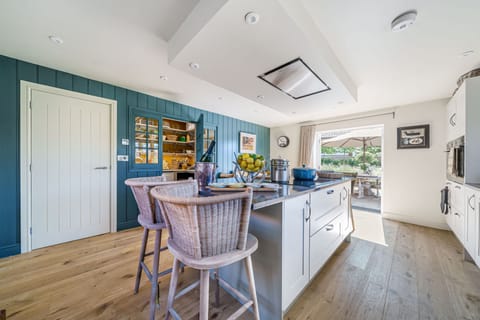 kitchen opening out to garden