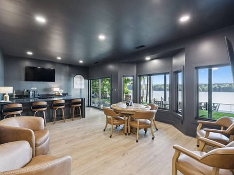 Hangout with your family in friends in the downstairs speakeasy with card/poker table, 2 TVs and wonderful views.