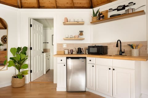 A simple, thoughtfully stocked kitchen for easy meals.