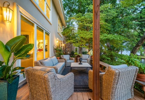 Relax on the cozy deck with tree-lined views and comfy seating — your morning coffee spot or evening wind-down sanctuary.