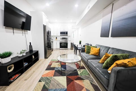 Your living area with cozy furnishings and warm lighting.

